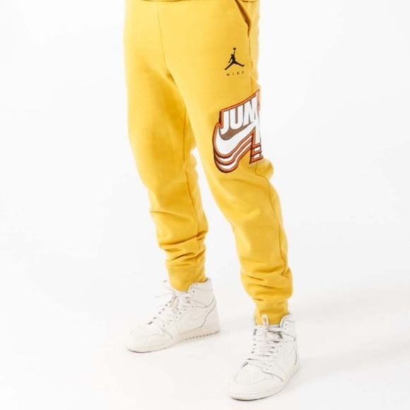 New Nike Air Jordan Jumpman Gold Joggers Sweatpants DC9608-781 - Picture 4 of 13